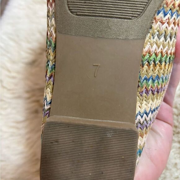 Serra Multi Colored Raffia Boho Mules size 7 - Picture 4 of 7